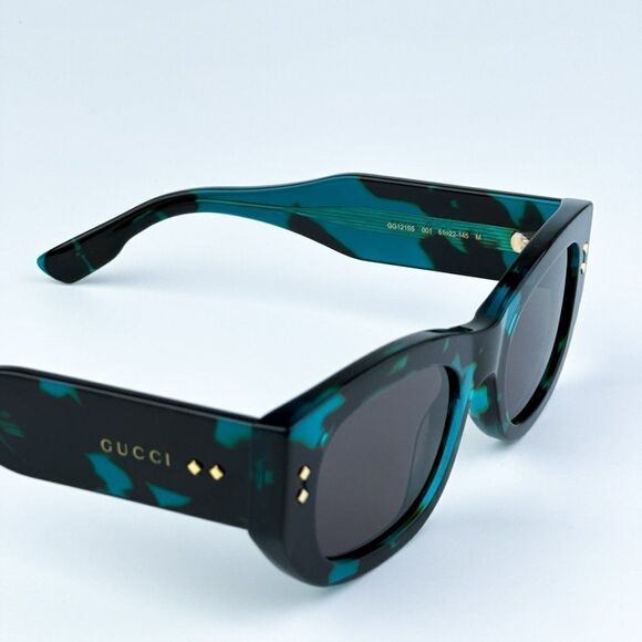 NEW Gucci GG1215S 001 Havana Grey Rectangle Unisex Sunglasses GG 1215S main image 8